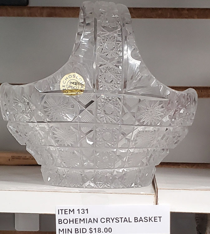 Bohemian crystal basket