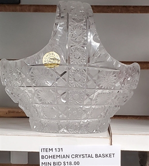 Bohemian crystal basket